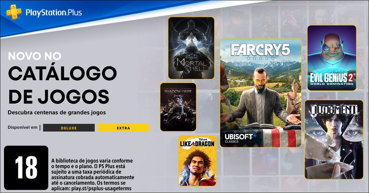 Playstation Plus Extra e deluxe dezembro de 2022