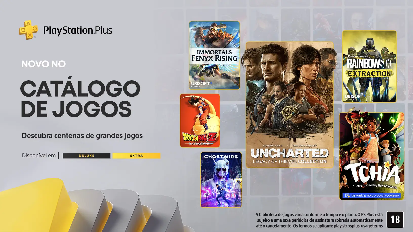 Playstation Plus extra e deluxe de março de 2023