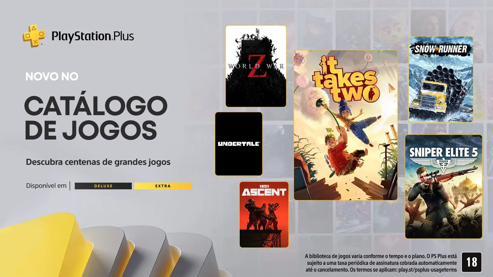 Playstation Plus Extra e deluxe de julho de 2023