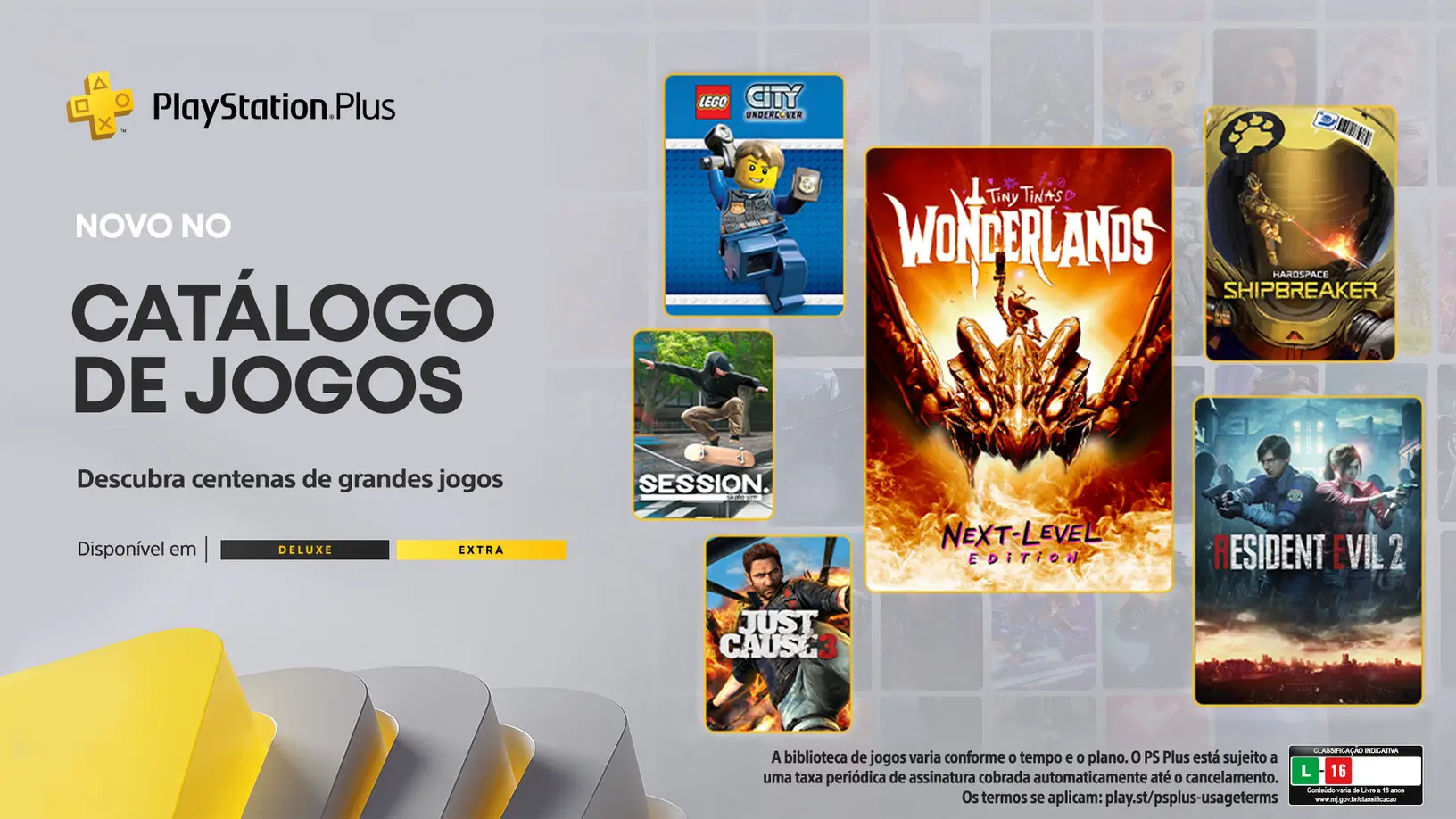 Playstation Plus Extra e Deluxe janeiro de 2024